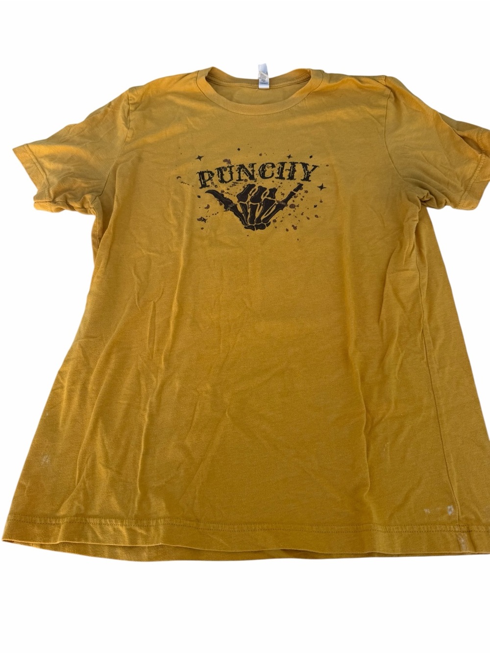 Bella Canvas Kids Graphic Tee - Mustard Yellow with Black Print